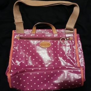 Authentic fossil messenger bag w/ matching wallet